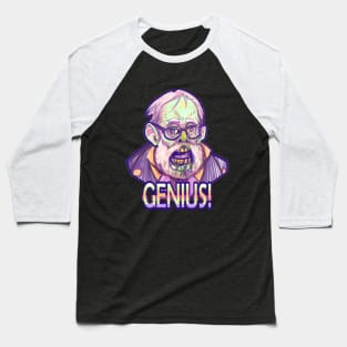 Zombified Genius: Watercolor Tribute to George Romero Baseball T-Shirt